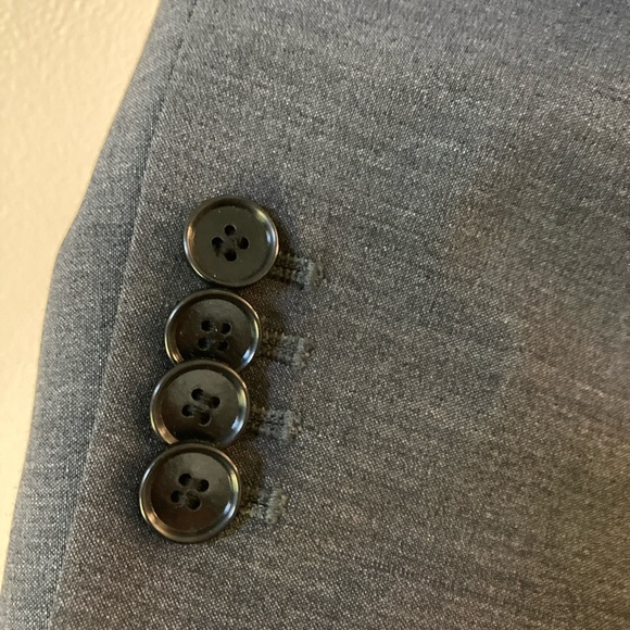 Ann Taylor Virgin Wool Blazer 4 Petite Gray - Picture 3 of 11